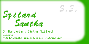 szilard santha business card