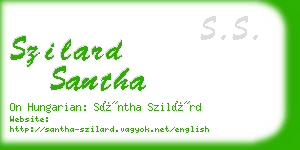 szilard santha business card